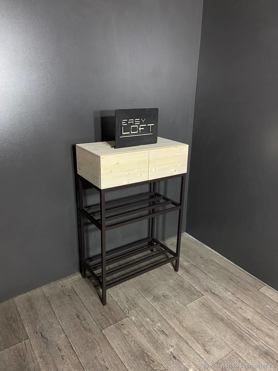 Обувница-консоль в стиле Лофт О-037