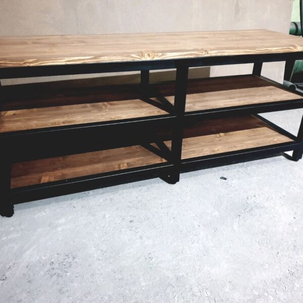 Обувница-скамейка в стиле Лофт О-005