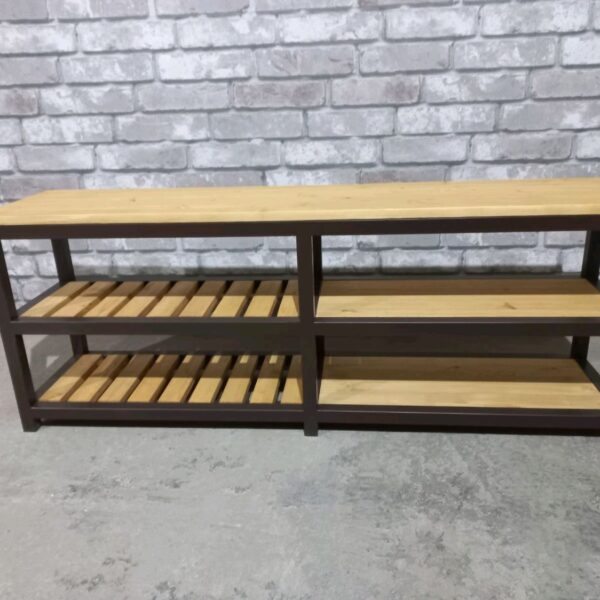 Обувница-скамейка в стиле Лофт О-011