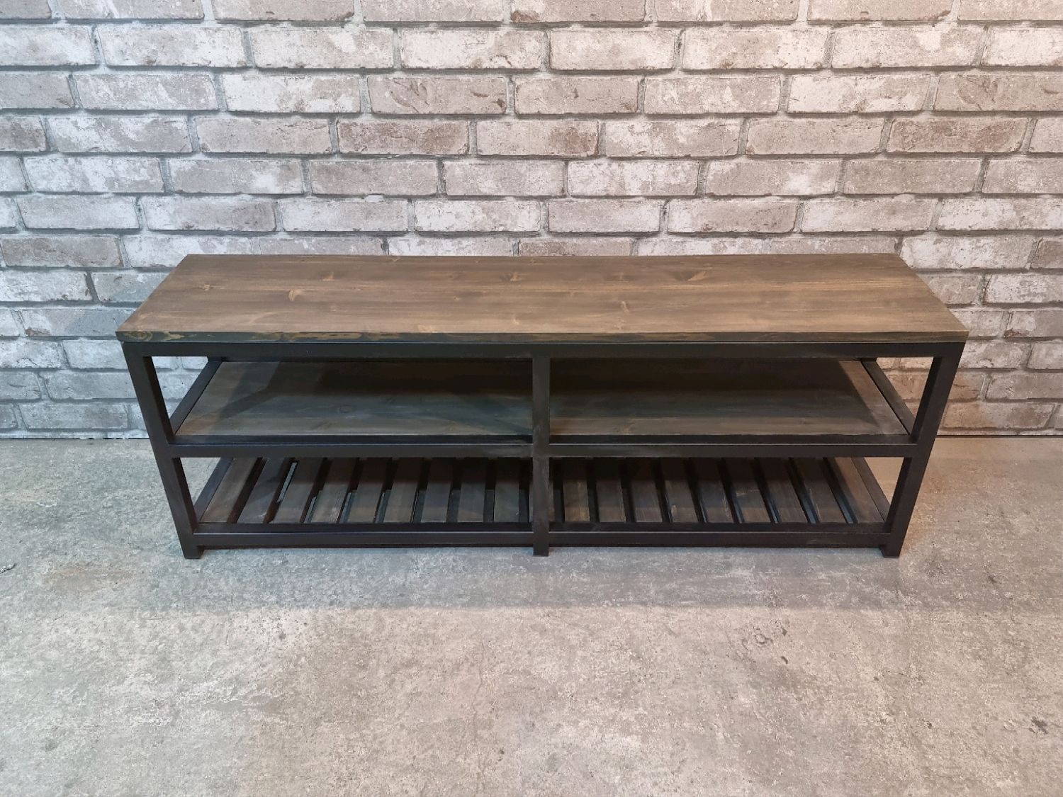 Обувница-скамейка в стиле Лофт О-014