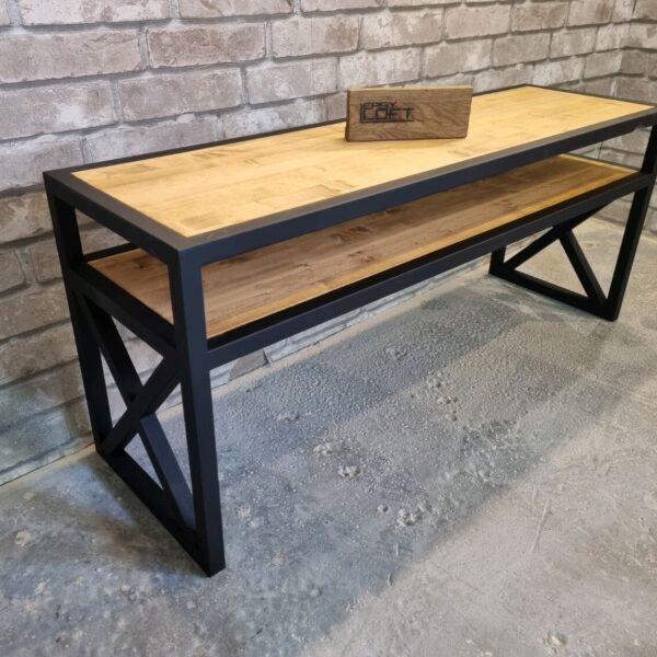 Обувница-скамейка в стиле Лофт О-019