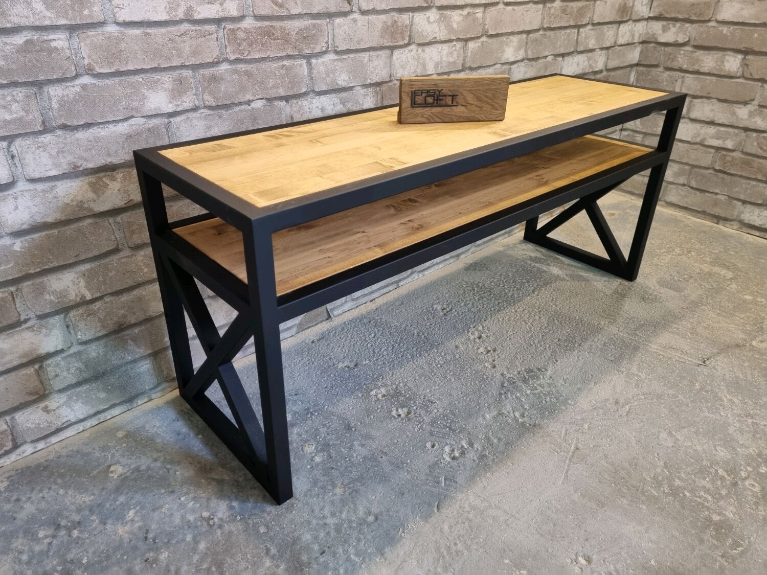 Обувница-скамейка в стиле Лофт О-019