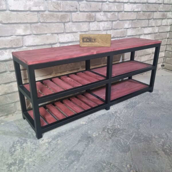 Обувница-скамейка в стиле Лофт О-022