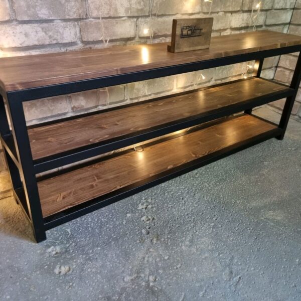 Обувница-скамейка в стиле Лофт О-027