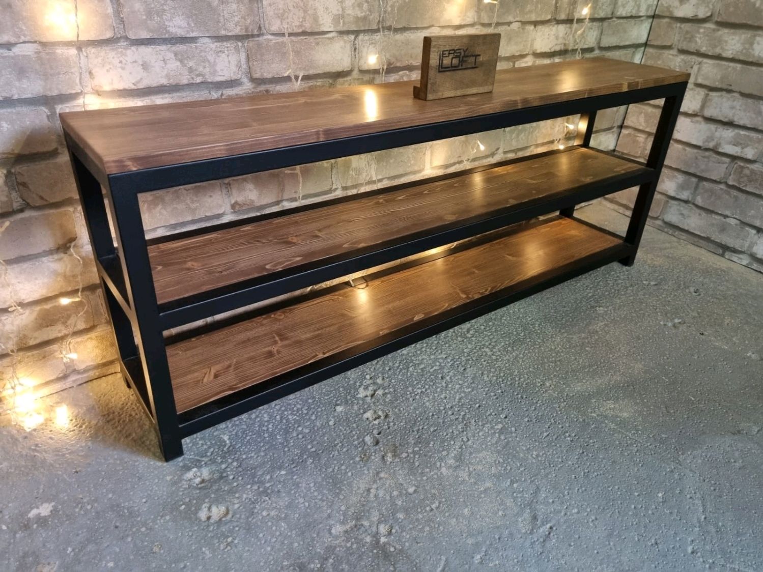 Обувница-скамейка в стиле Лофт О-027