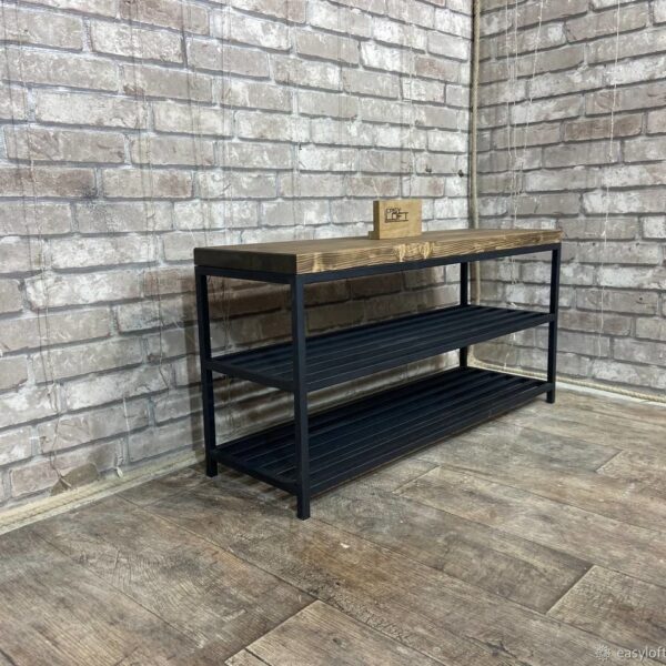 Обувница-скамейка в стиле Лофт О-034