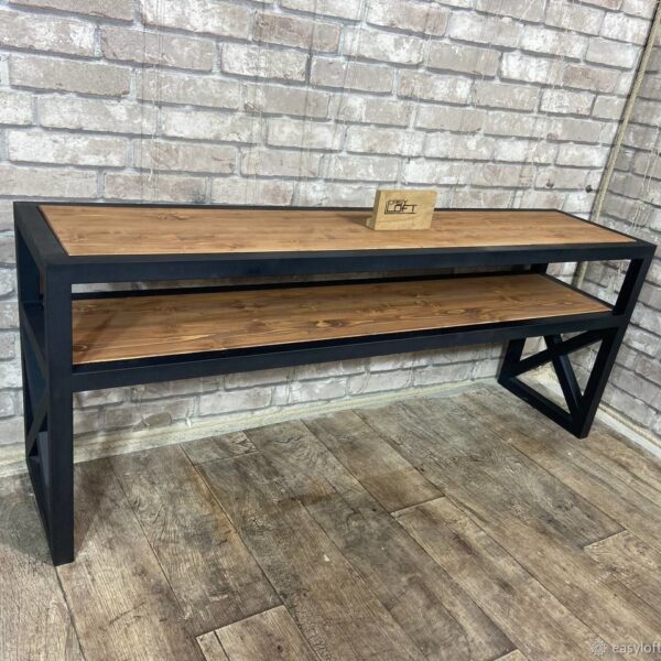 Обувница-скамейка в стиле Лофт О-035