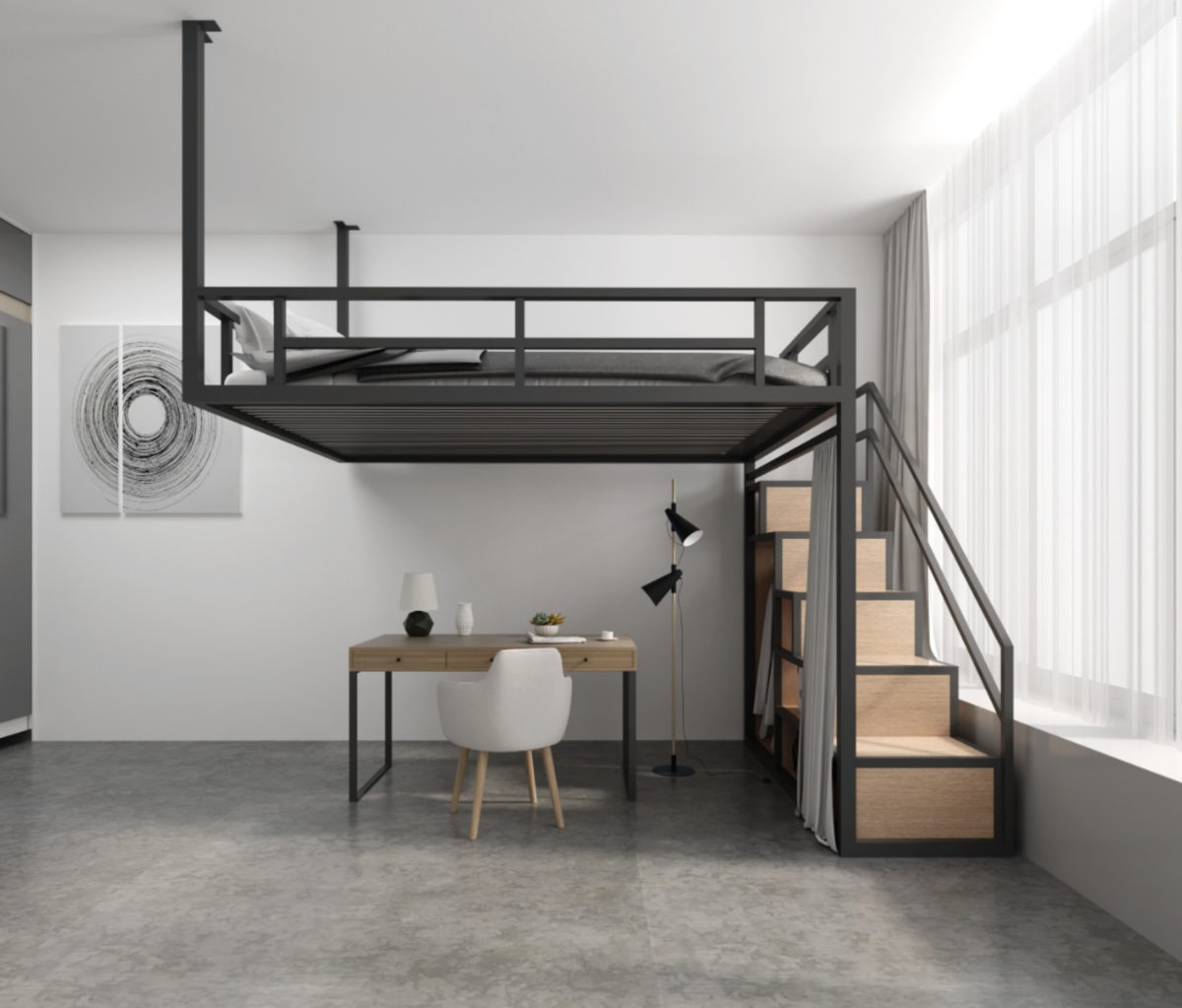 Подвесная кровать-чердак №50