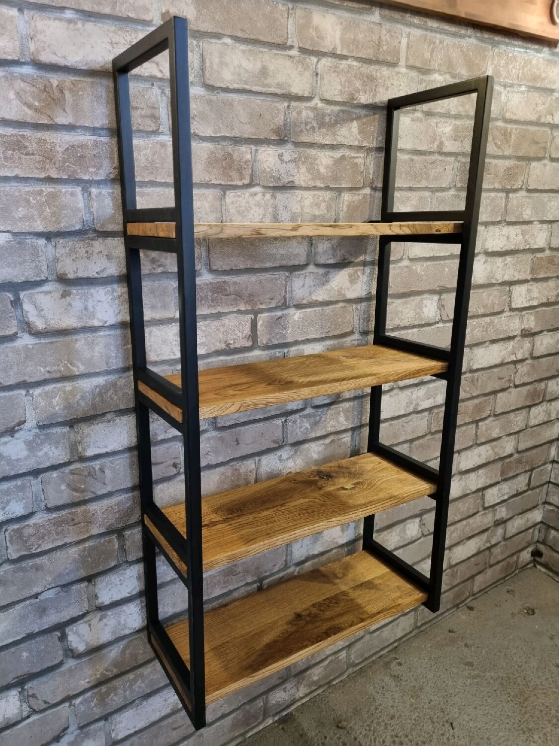 Полка в стиле Лофт из массива дуба Б-002