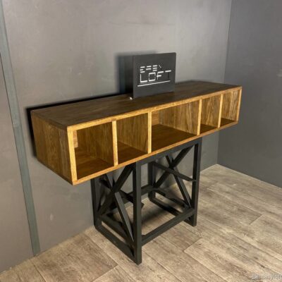 Полка в стиле Лофт из массива дуба Б-006