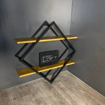 Полка в стиле Лофт из массива дуба Б-008