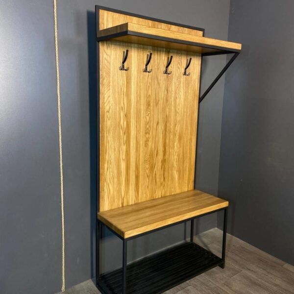 Прихожая в стиле Лофт из массива дуба П-044