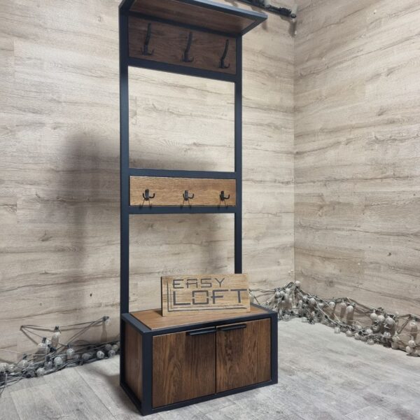 Прихожая в стиле Лофт из массива дуба П-069