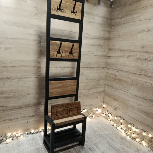 Прихожая в стиле Лофт из массива дуба П-073