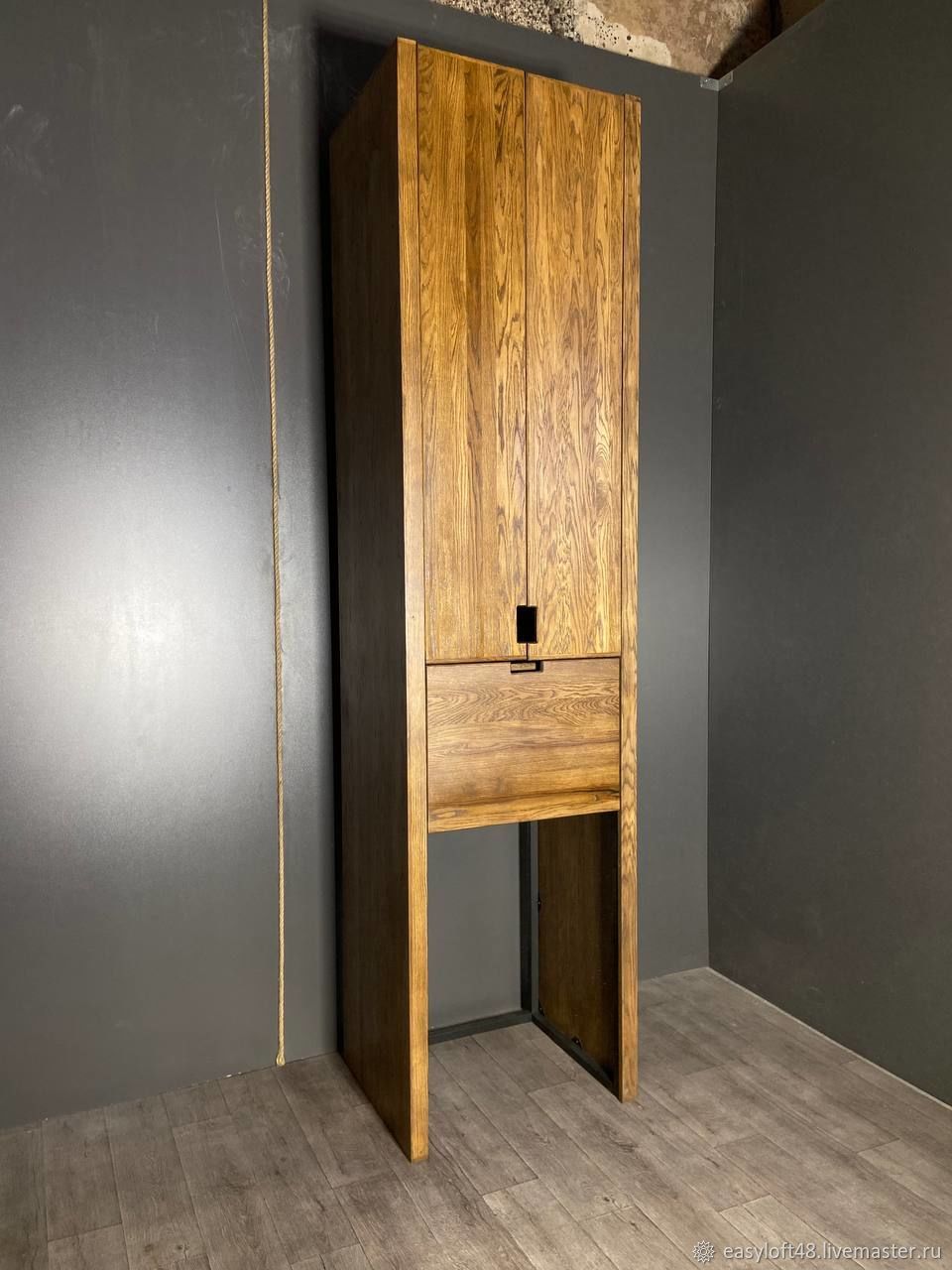 Шкаф в стиле Лофт из массива дуба Ш-005