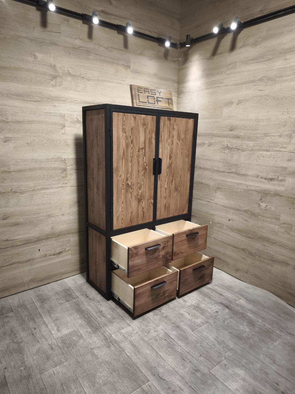 Шкаф в стиле Лофт Ш-007