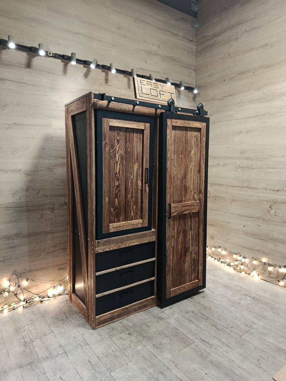 Шкаф в стиле Лофт Ш-016