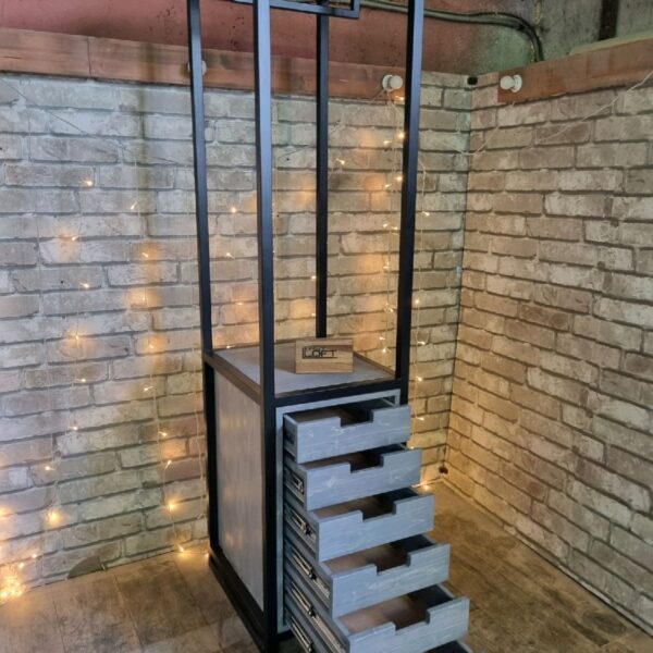 Стеллаж-пенал в стиле Лофт Л-022