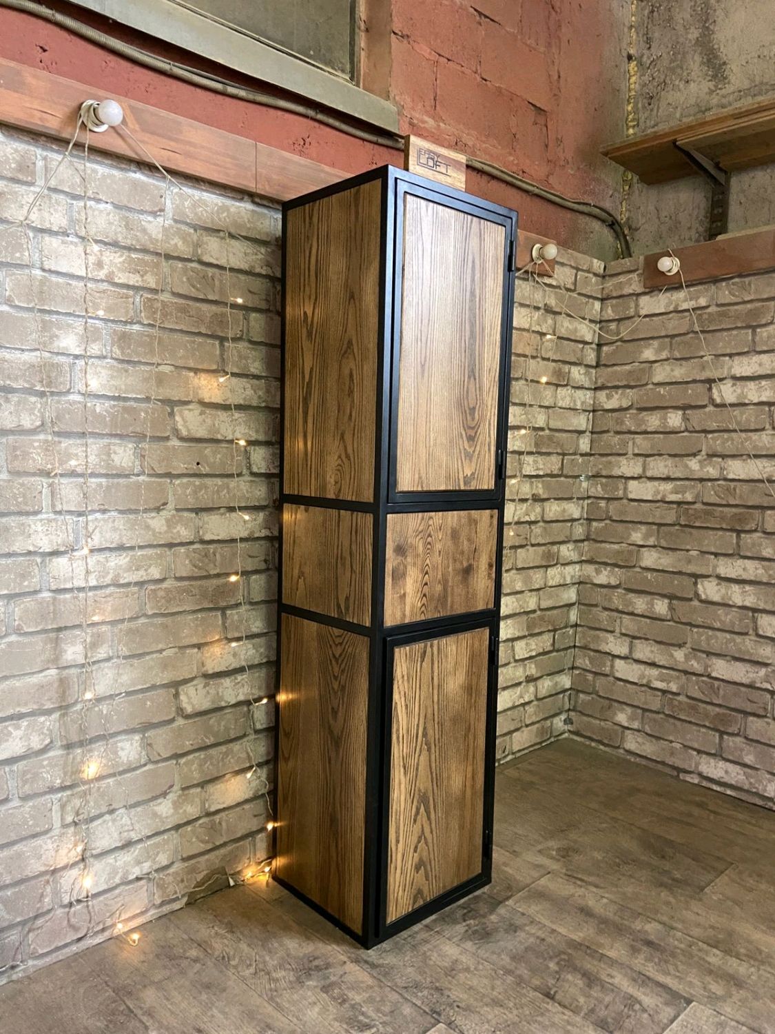 Стеллаж-пенал в стиле Лофт Л-023