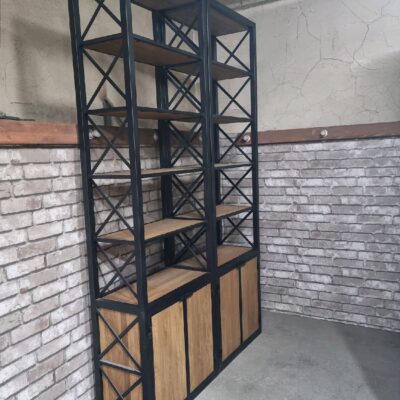 Стеллаж в стиле Лофт из массива дуба Л-045