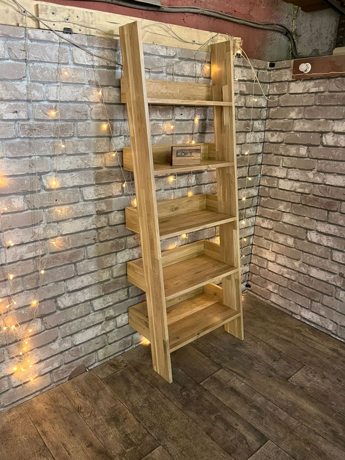 Стеллаж в стиле Лофт из массива дуба Л-071