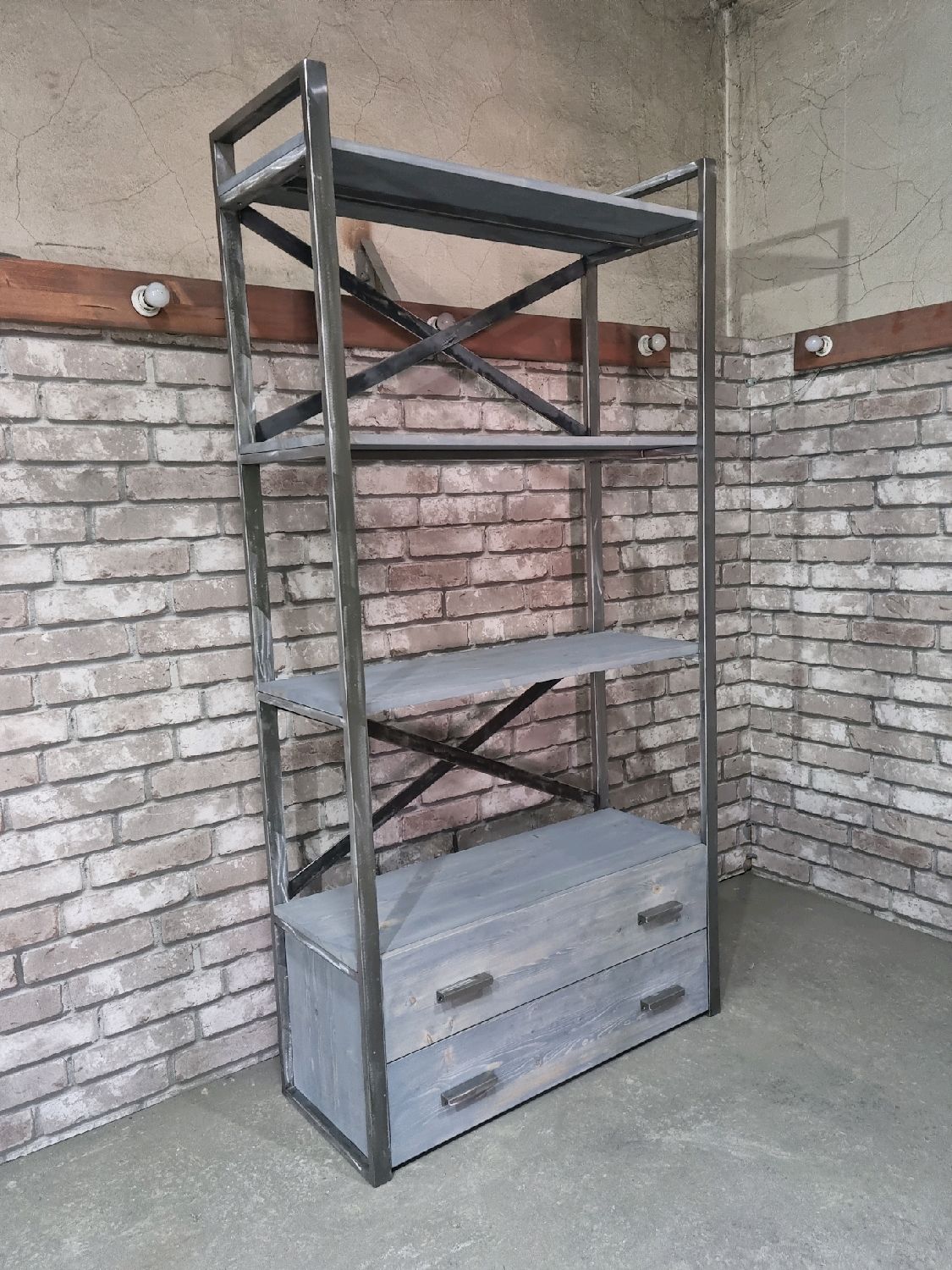 Стеллаж в стиле Лофт Л-048