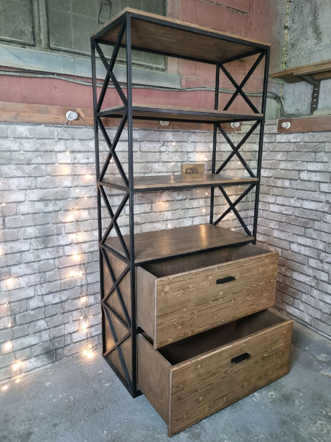 Стеллаж в стиле Лофт Л-069