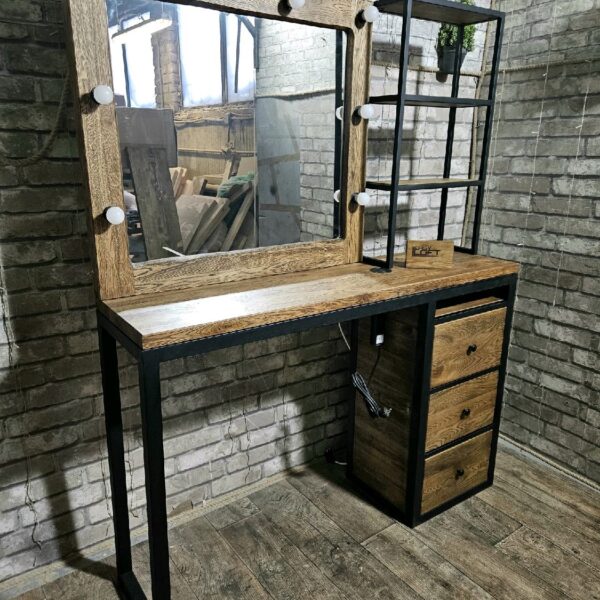 Стол гримёрный в стиле Лофт из массива дуба С-380