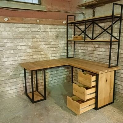 Стол компьютерный угловой в стиле Лофт С-250