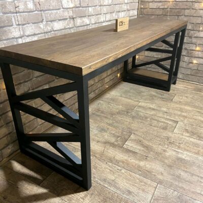 Стол компьютерный в стиле Лофт из массива дуба С-360