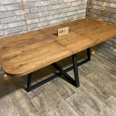 Стол обеденный в стиле Лофт из массива дуба С-355