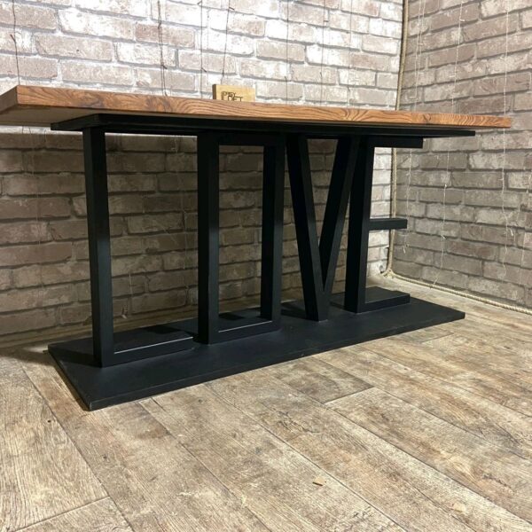 Стол обеденный в стиле Лофт из массива дуба С-371