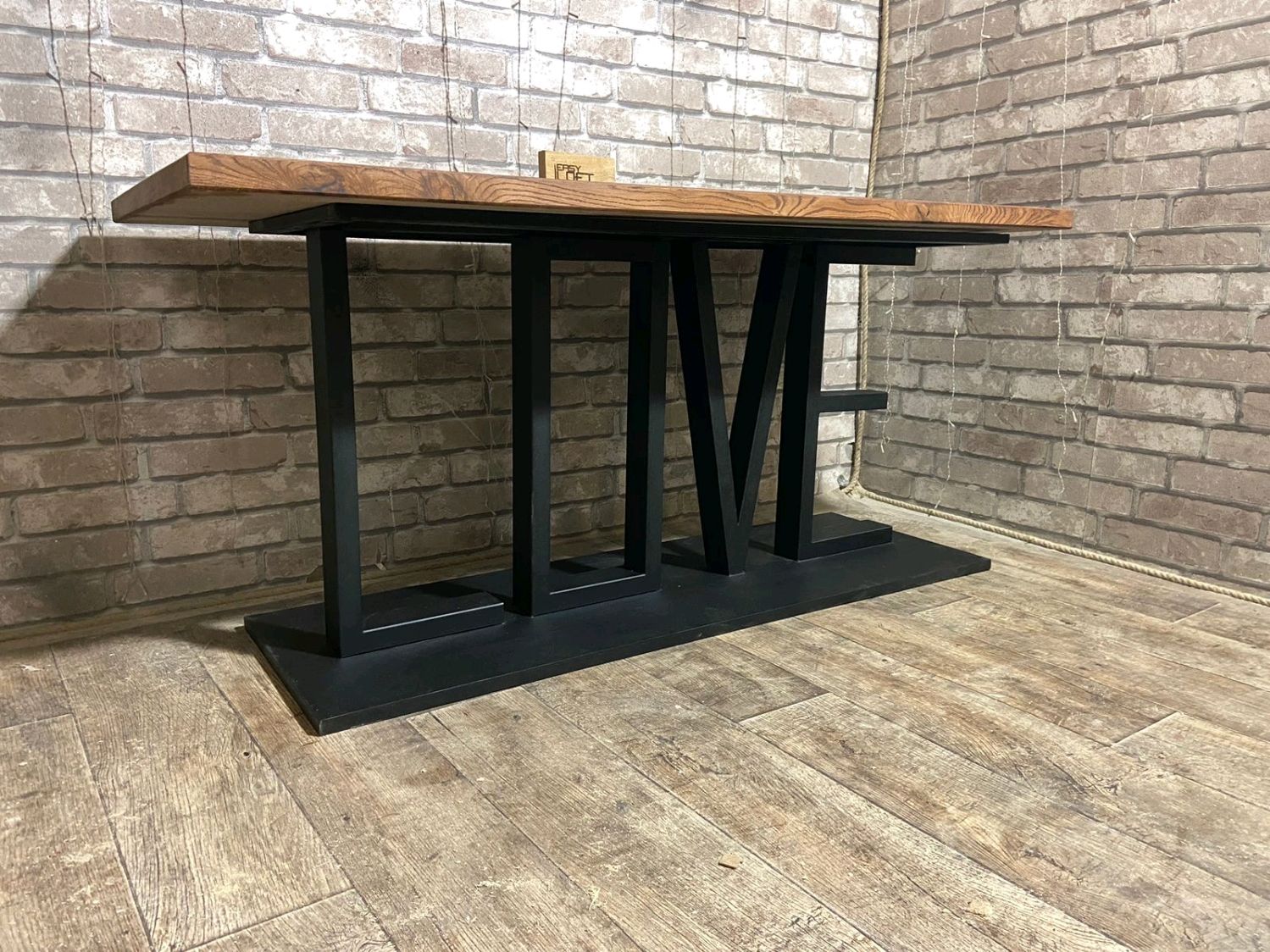 Стол обеденный в стиле Лофт из массива дуба С-371