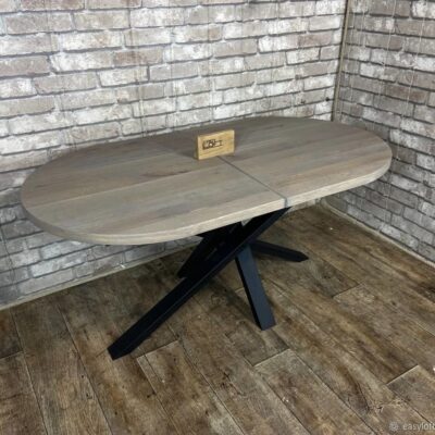 Стол обеденный в стиле Лофт из массива дуба С-399