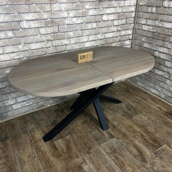 Стол обеденный в стиле Лофт из массива дуба С-399