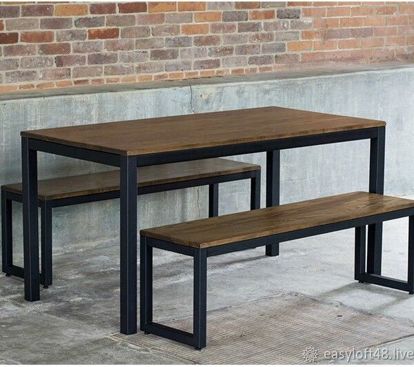 Стол обеденный в стиле Лофт С-079