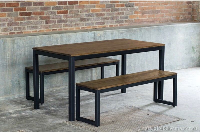 Стол обеденный в стиле Лофт С-079