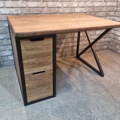 Стол письменный в стиле Лофт из массива дуба С-228