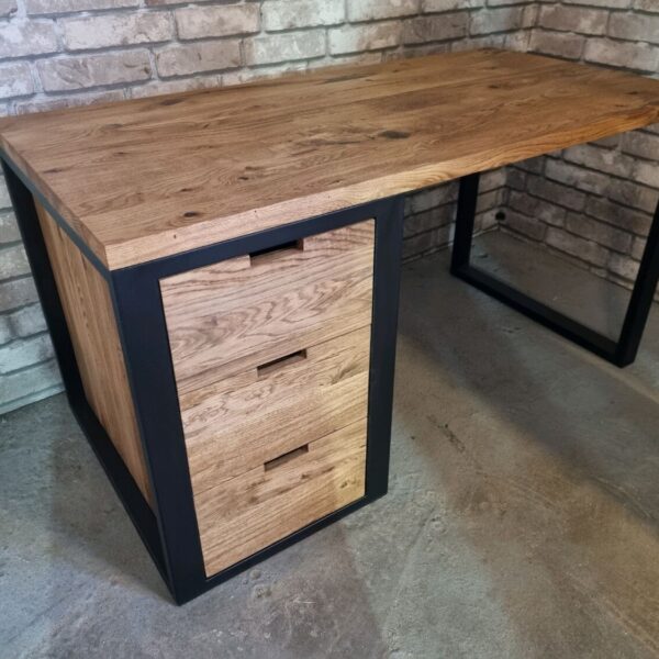 Стол письменный в стиле Лофт из массива дуба С-229