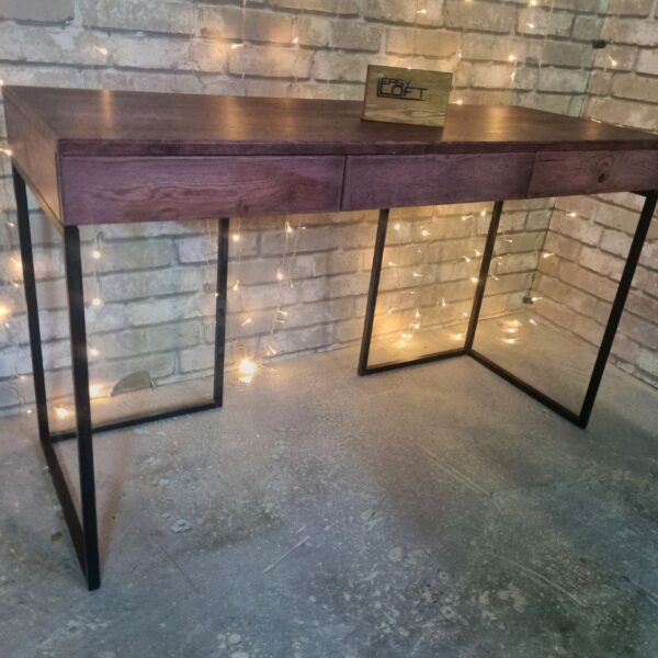 Стол письменный в стиле Лофт из массива дуба С-280