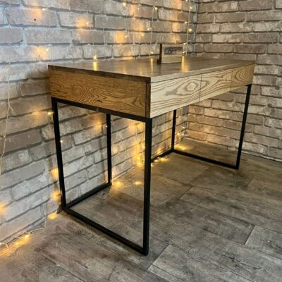 Стол письменный в стиле Лофт из массива дуба С-320