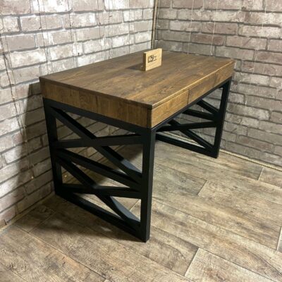 Стол письменный в стиле Лофт из массива дуба С-364