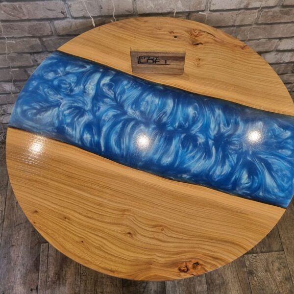 Стол Река с эпоксидной смолой в стиле Лофт С-305