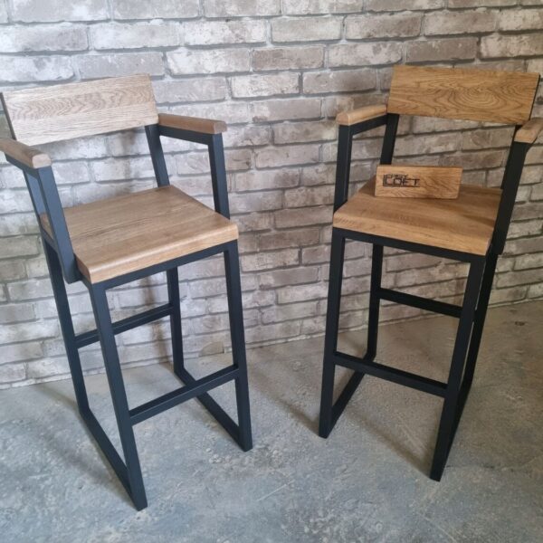 Стул в стиле Лофт из массива дуба У-001