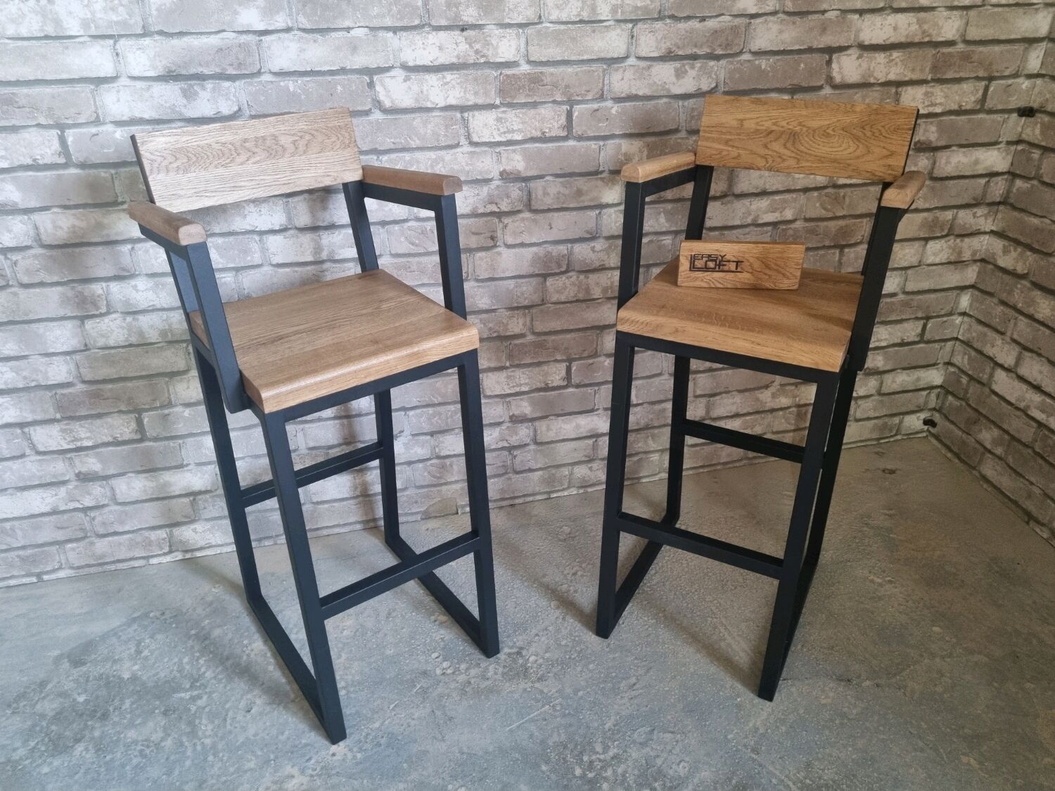 Стул в стиле Лофт из массива дуба У-001