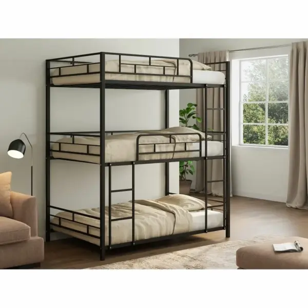 Трехъярусная кровать из металла №131