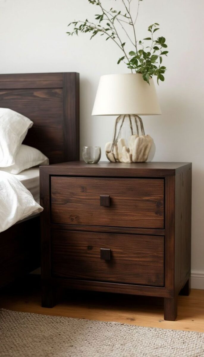 Тумба прикроватная из массива дерева №223